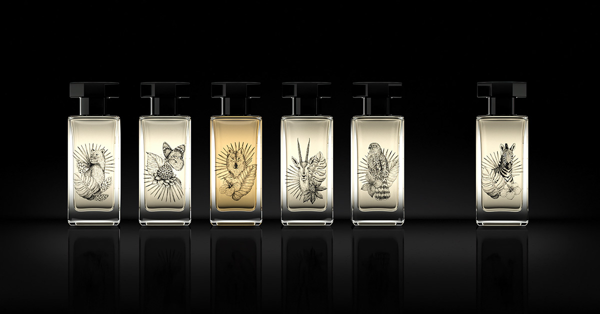 3D Adobe Portfolio beauty bottle c4d cosmetics couvent glass octane perfume Théria zebra