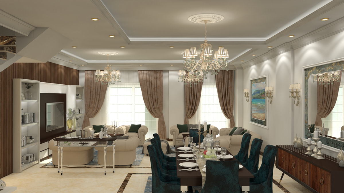 reception dinning living dinning room reception design home design villa design