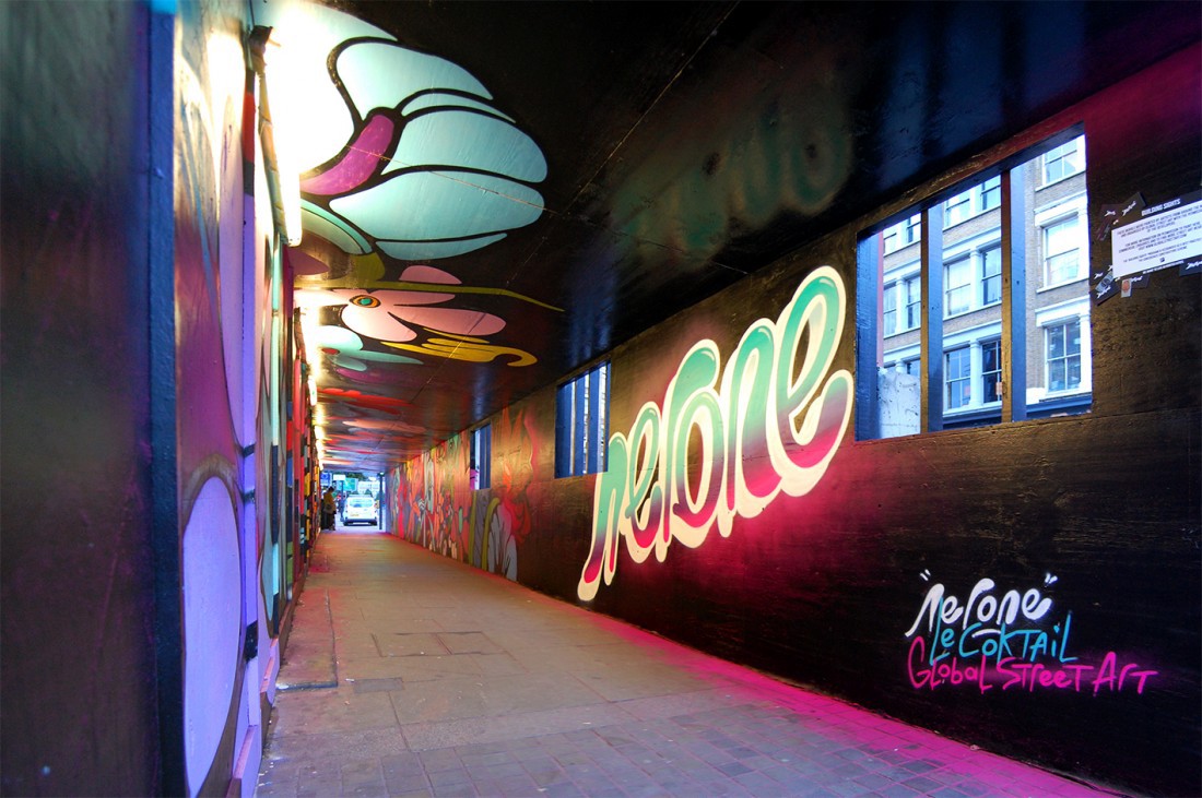 Graffiti Street Art  design spray paint Flowers neon acrylic Mural wall graffitiwall