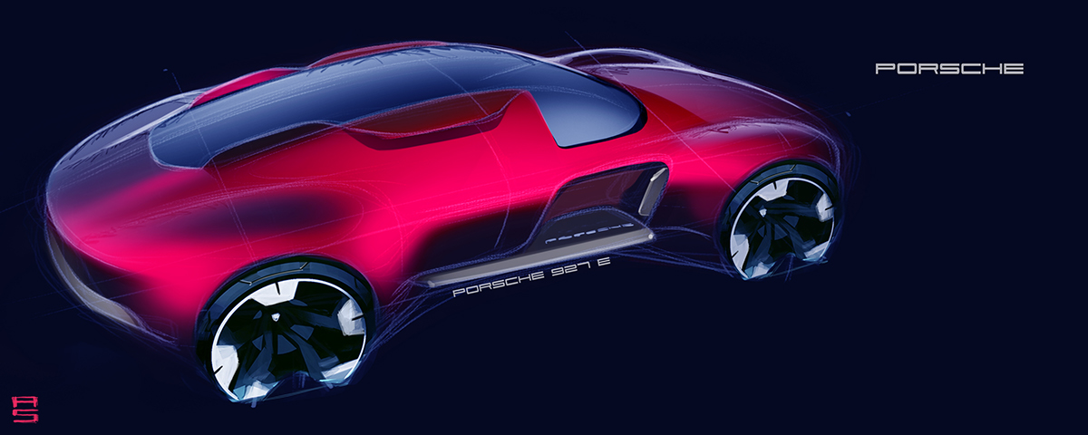 Porsche design cardesign sketch