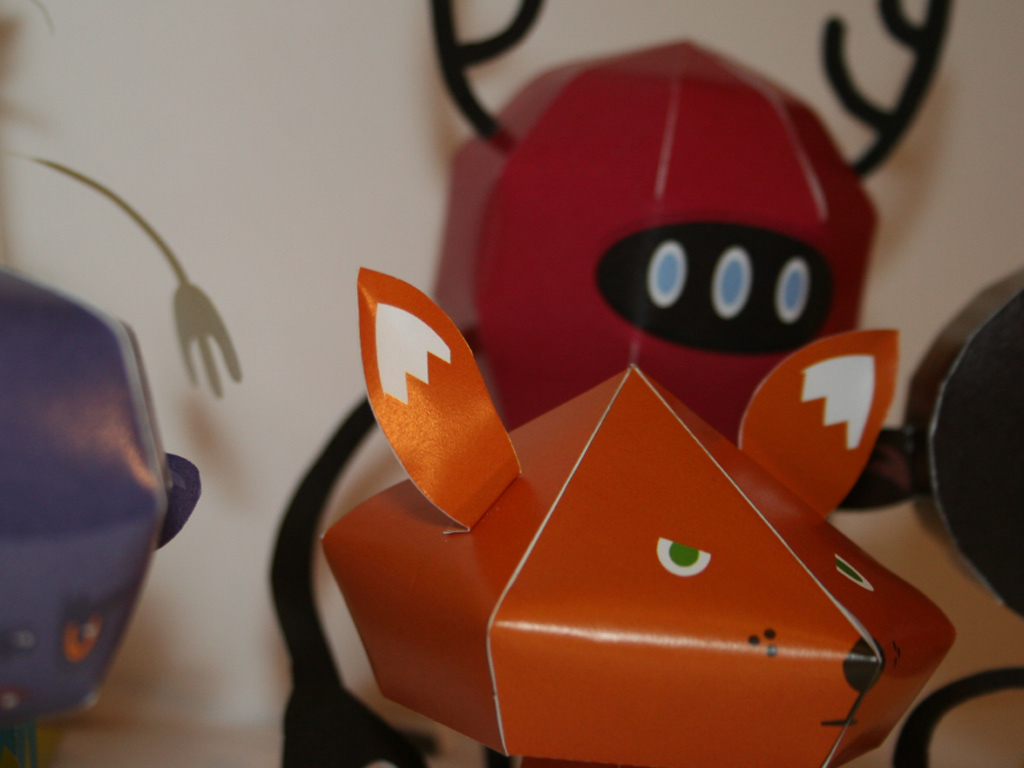 papercraft  papertoy  toy  opos FOX