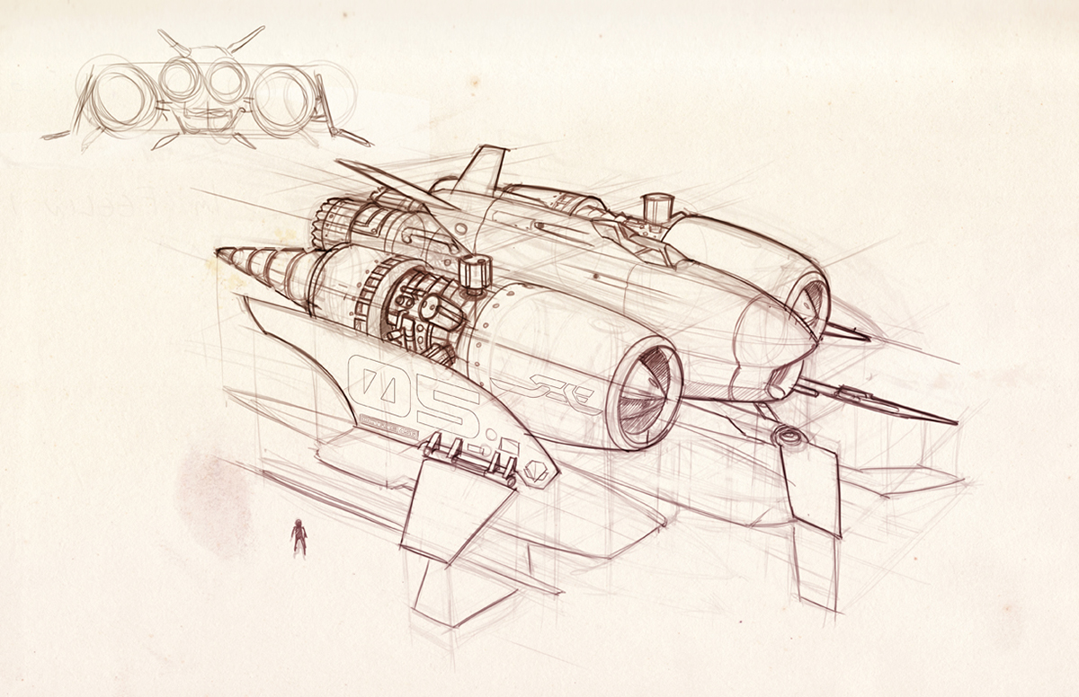 dwayne vance SPACE RACE spaceship design ship design spaceship sketch