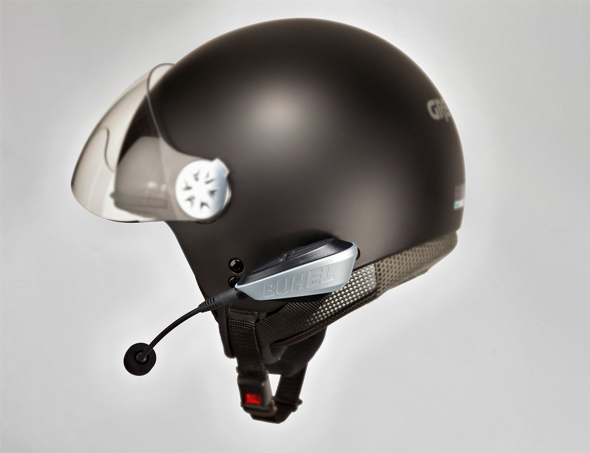 Helmet headphone bone conduction buhel temco madeindreams max battaglia massimo battaglia