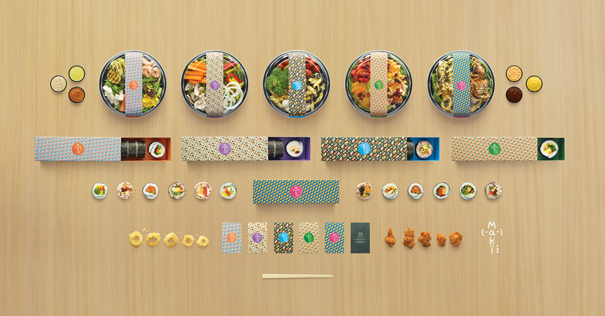 Maki-San pattern japanese Food  print craft Cannes Design Lions D&AD
