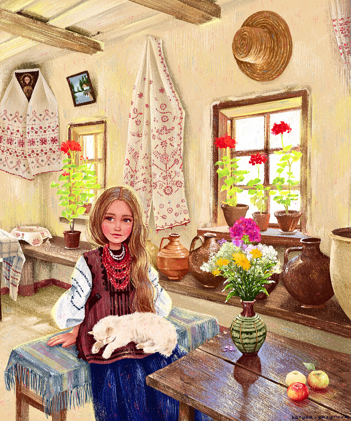 ukrainian Folklore Ethnic book illustration karyna yasynova