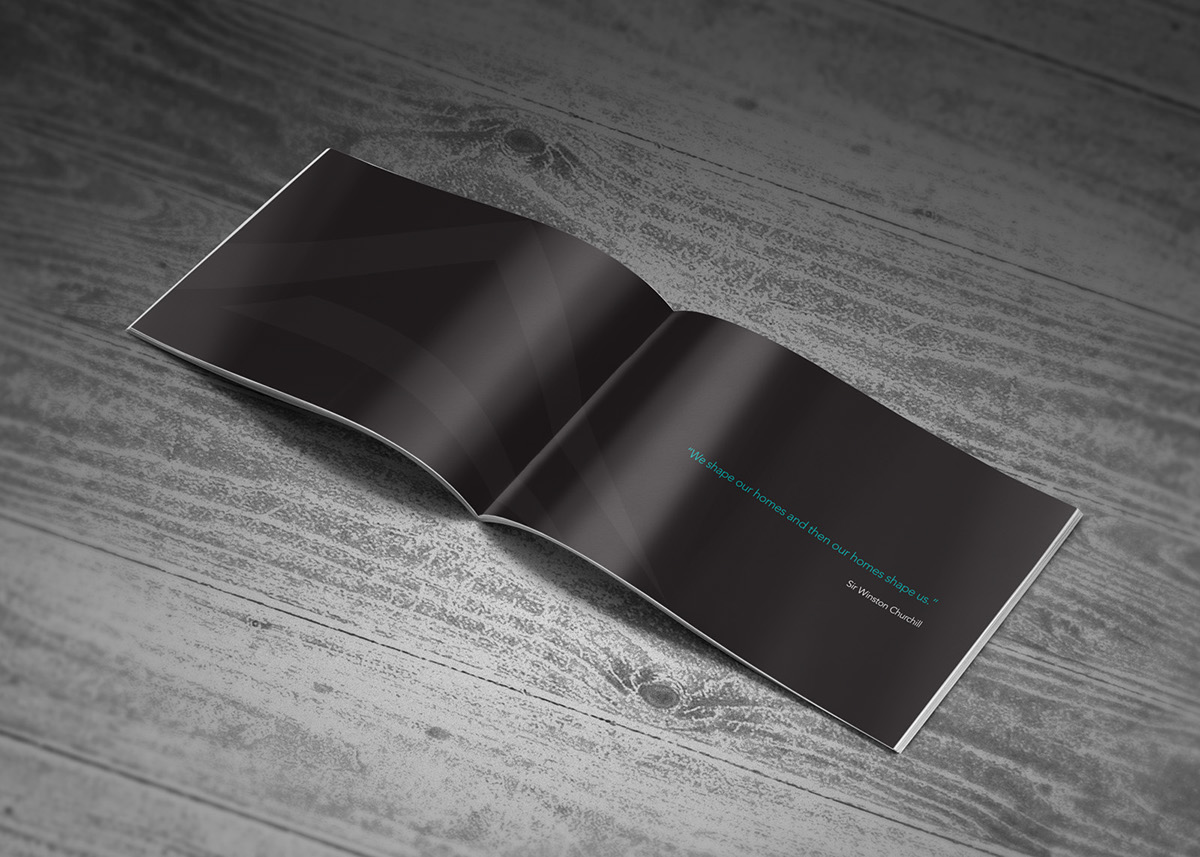 brochure  landscape Booklet company profile black and red Interior design home decoration