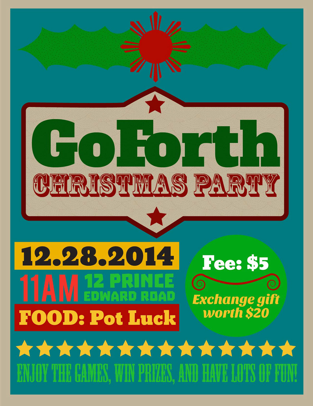 Goforth christmas party Invitation poster party invite party invitation invite