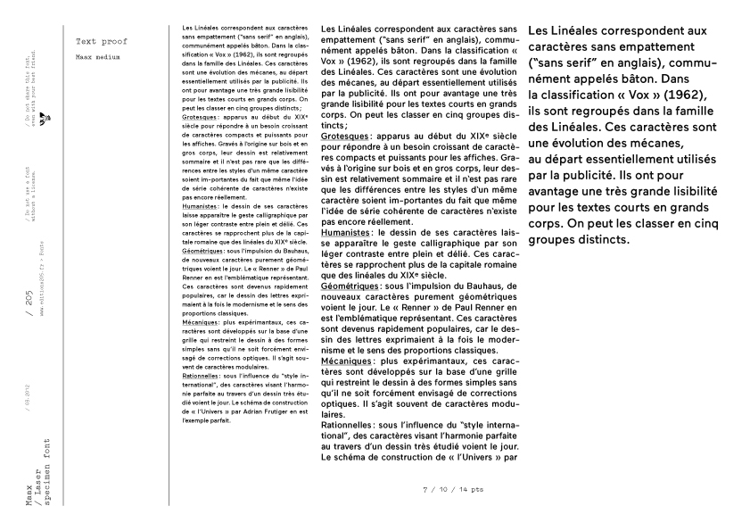 maax Typeface bureau 205 Damien Gautier