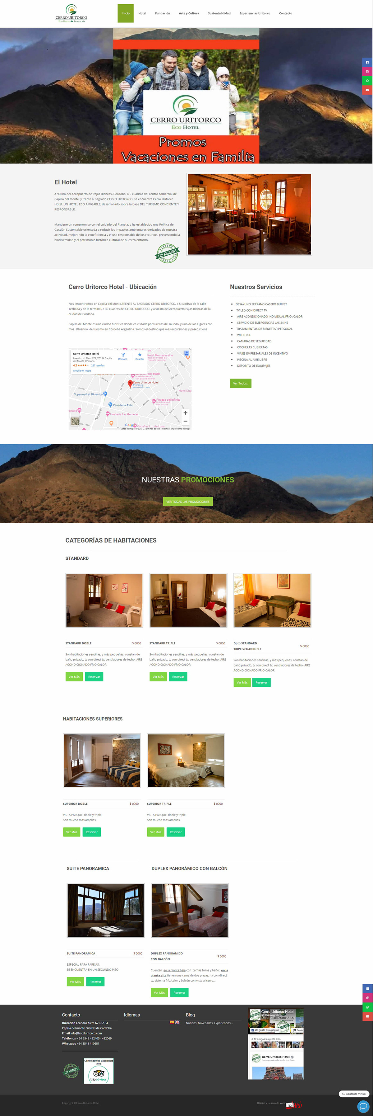 sitio web hoteles reserva online responsiva pagina para hoteles
