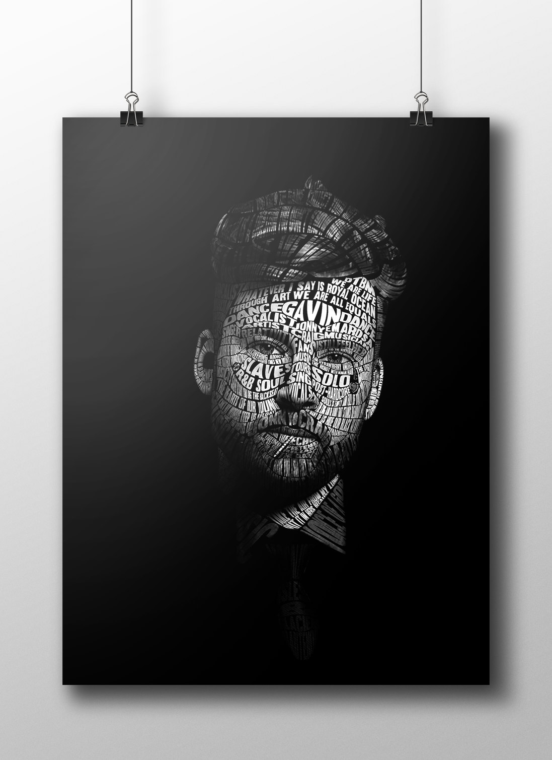 jonny craig typography portrait vector portrait type portrait musician