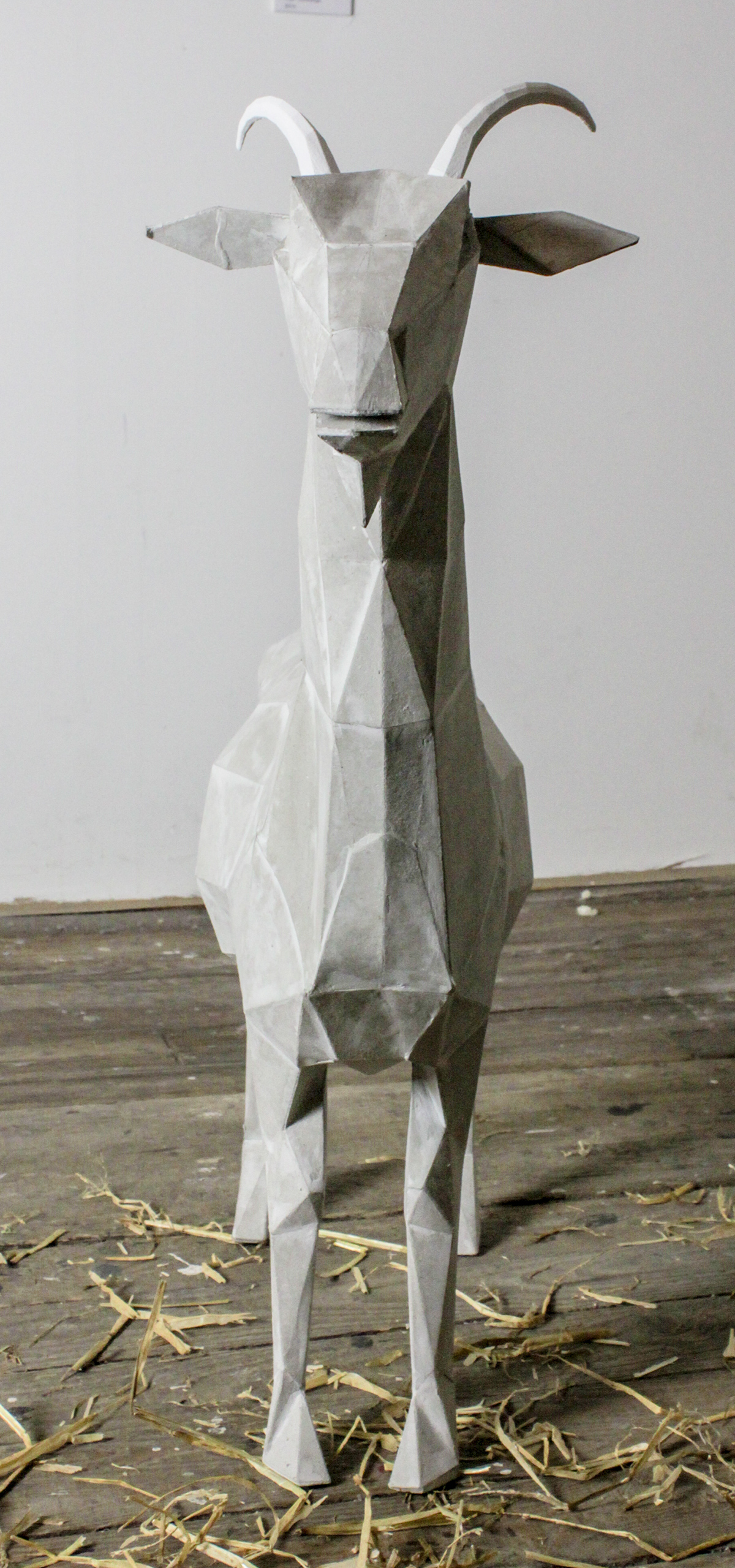 goat paper paper model 3D Modelling 3D sculpture animal digital Paul Cummings  mark cummings KNK Air pepakura cinema 4d paper craft