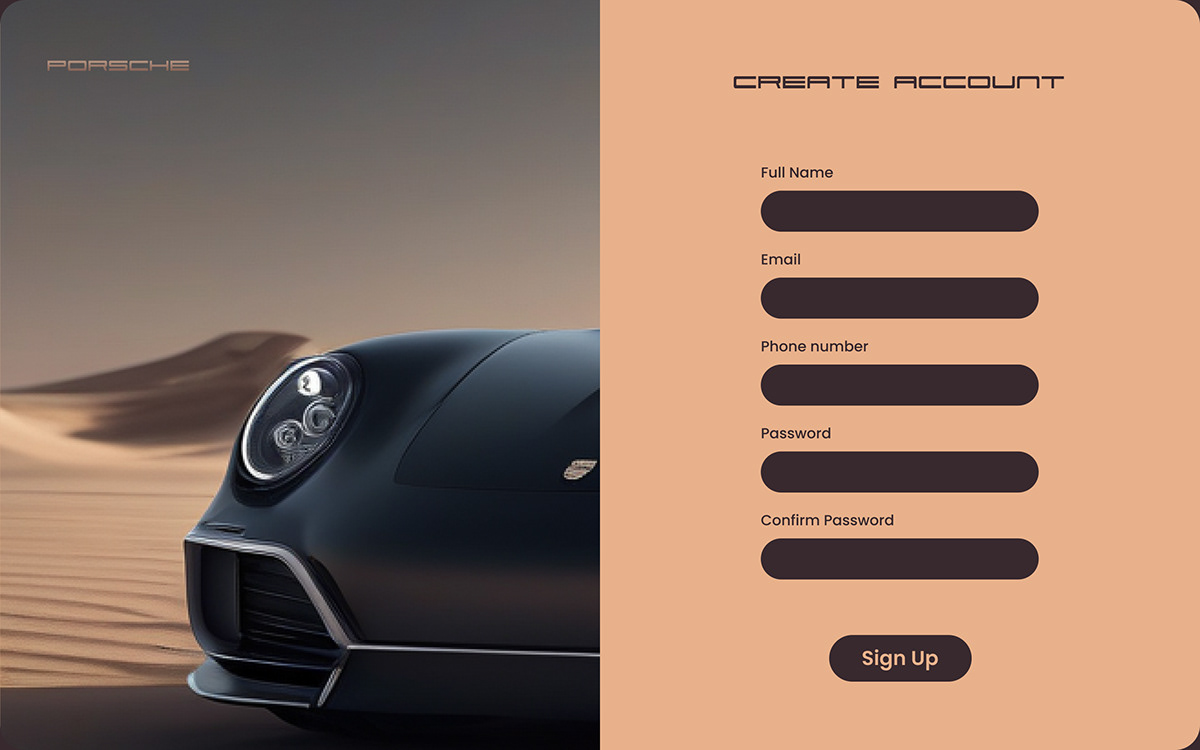 Porsche Web Design  Website UI/UX Figma midjourney artwork Graphic Designer photoshop brand identity
