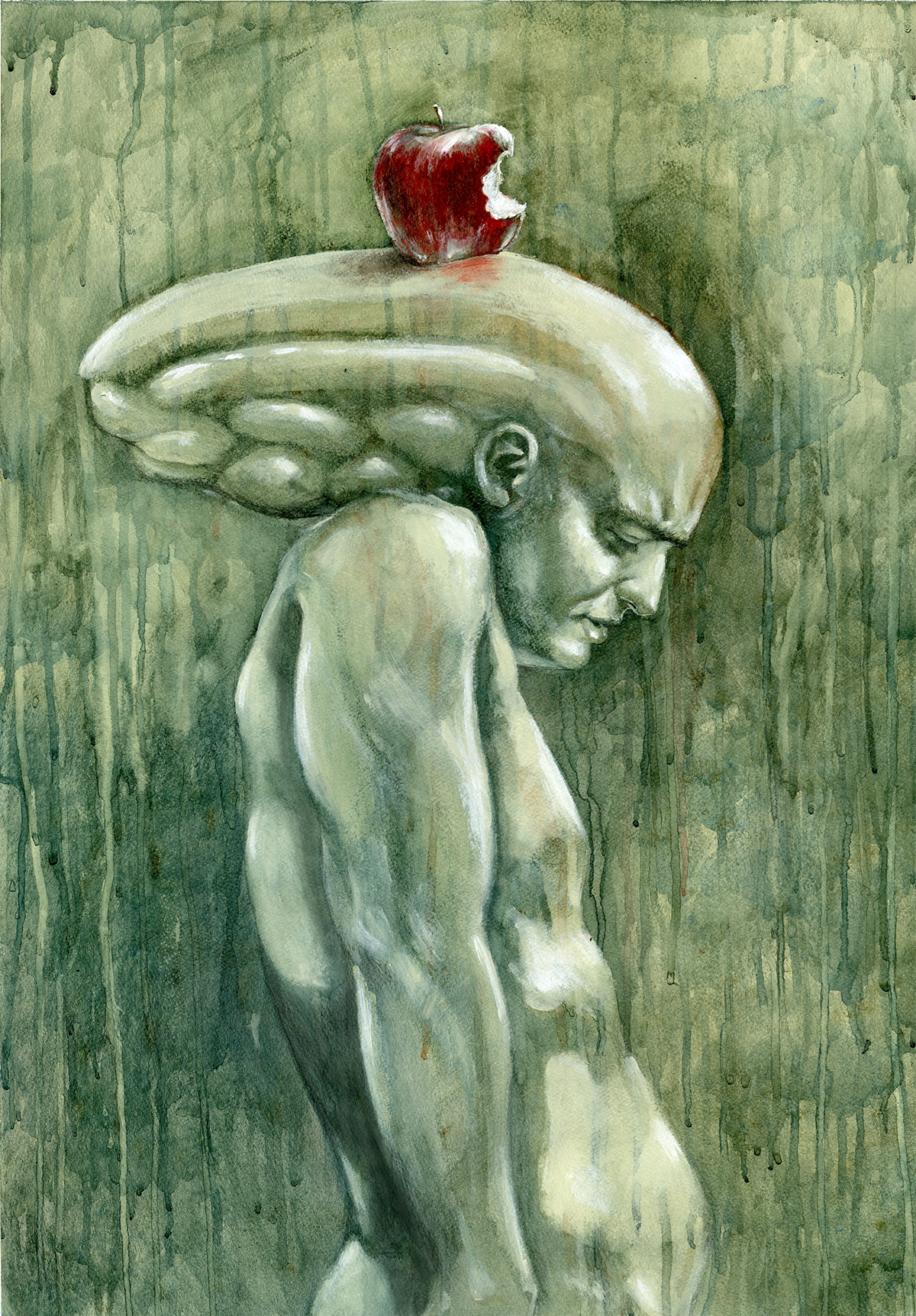 Adam Eve genesis alien Giger nude apple jason scalfano dark conceptual