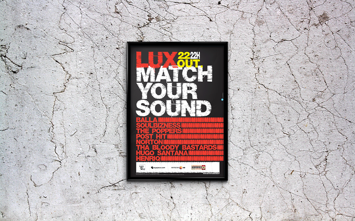 match your sound posters typework