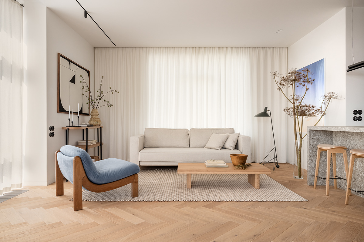 ukraine Kyiv design interior design  modern apartment living room warm interior cozy Interior