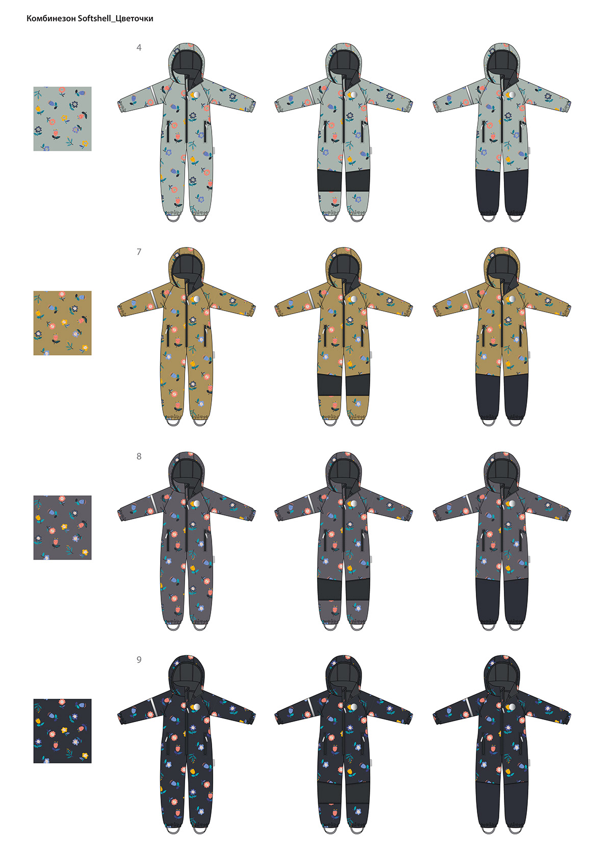 seamless pattern textile Fashion  design Clothing baby kids apparel digital painting