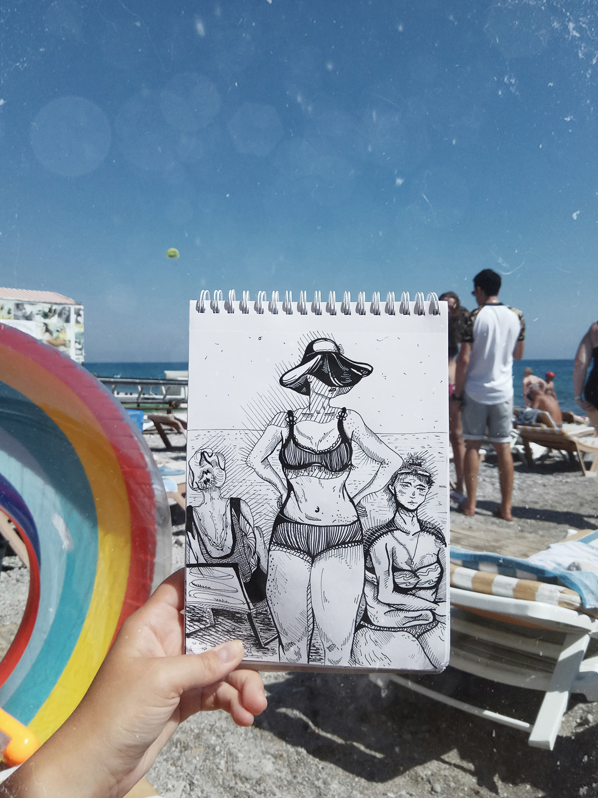пляж рисунок иллюстрация люди grandmothers ILLUSTRATION  beach people дизайн design