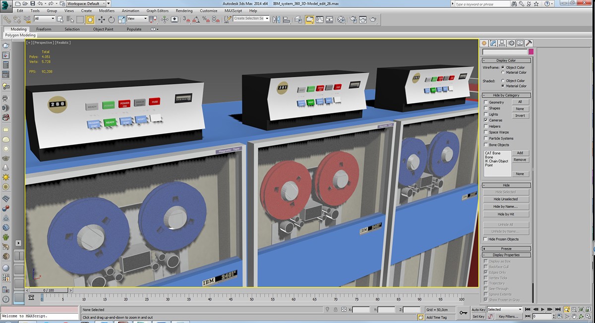 IBM system mainframe Computer 3D design vr unity