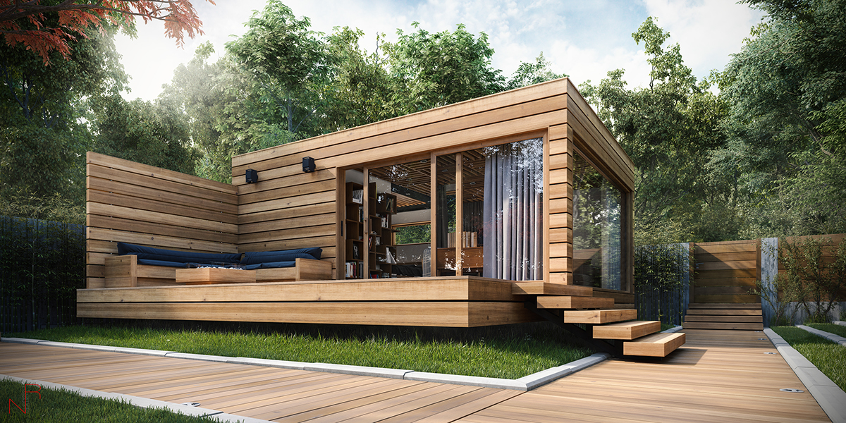 romas noreika summer house Summer House 3D CGI computer graphics wood grass trees