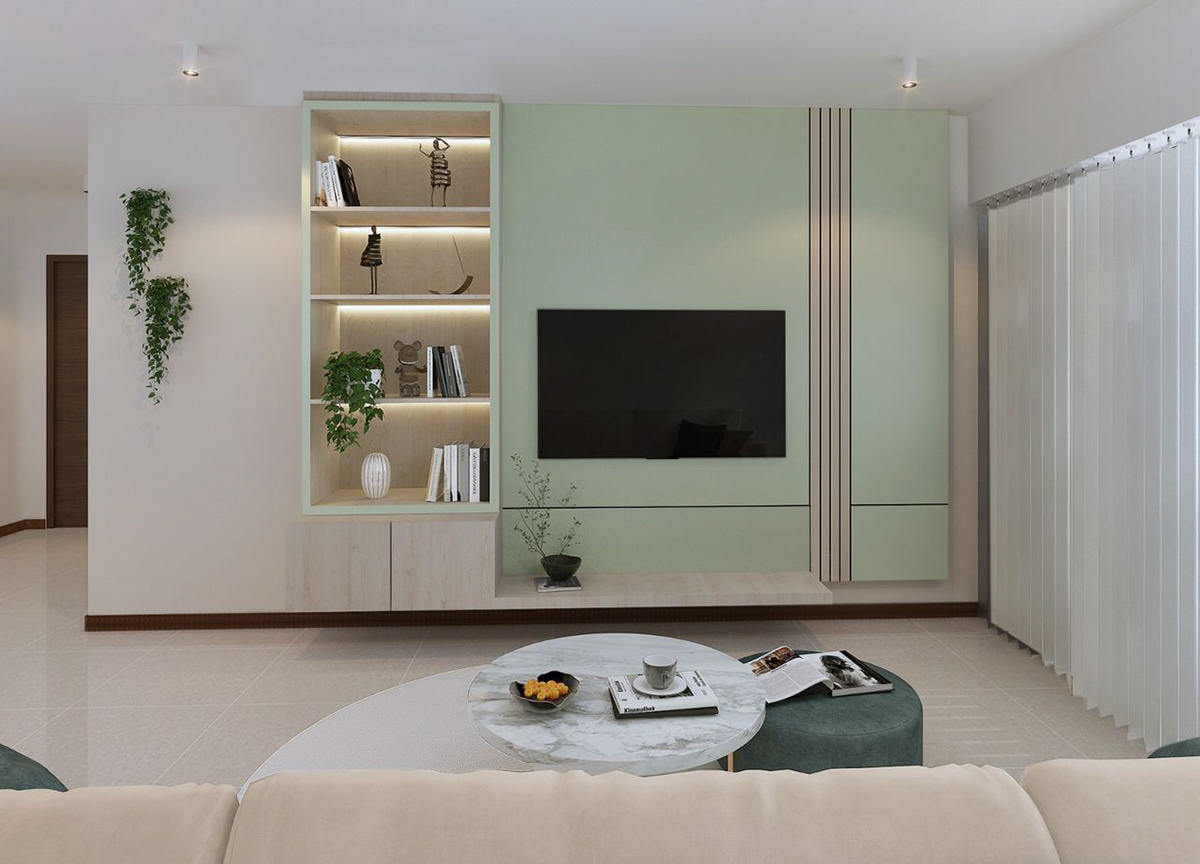 singapore hdb interior design  renovation minimalist living room bedroom