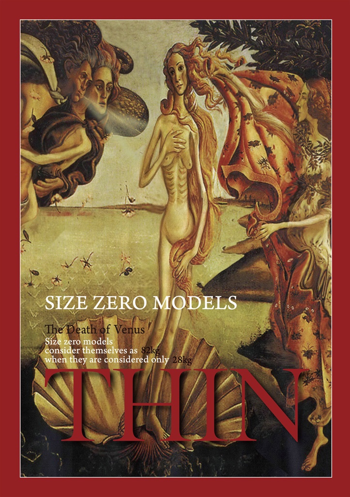 poster anorexia art Size Zero Models design