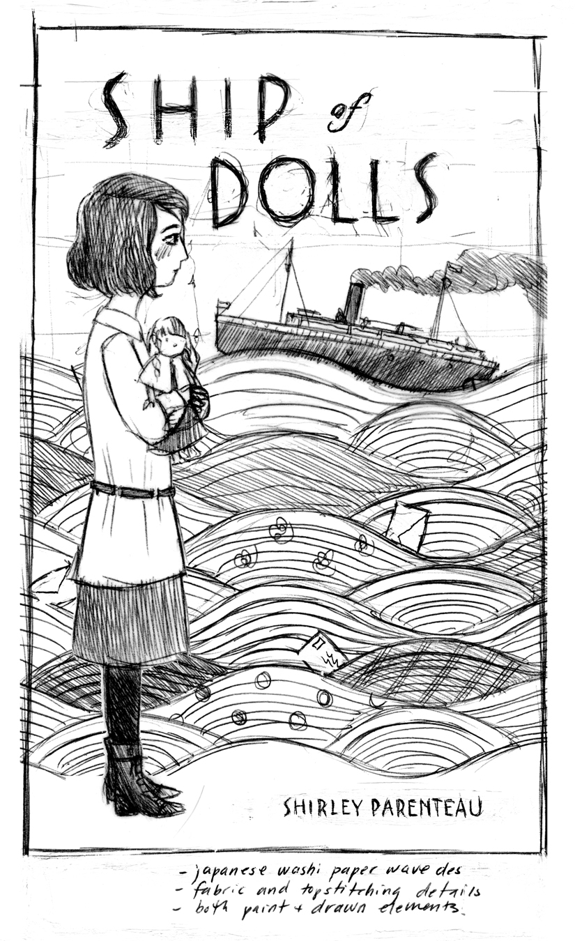 book cover 1920s steam ship Ocean girls dolls ships