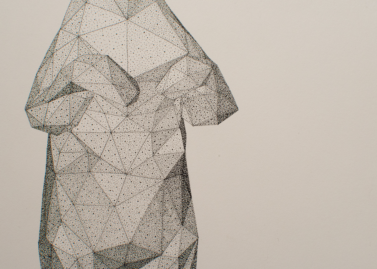 pointilism  3d Low Poly bear wolf pen and ink cinema 4d 3D Printng oil free coast rainforest british columbia Low Poly Art 3D Modelling low polygon