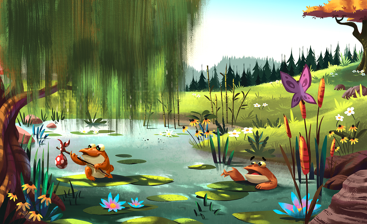 childrens book digital frogs