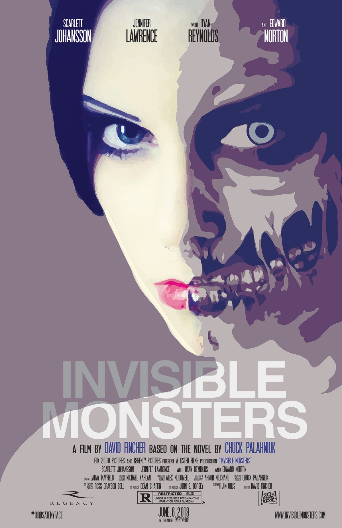 movie chuck palahniuk Invisible Monsters print