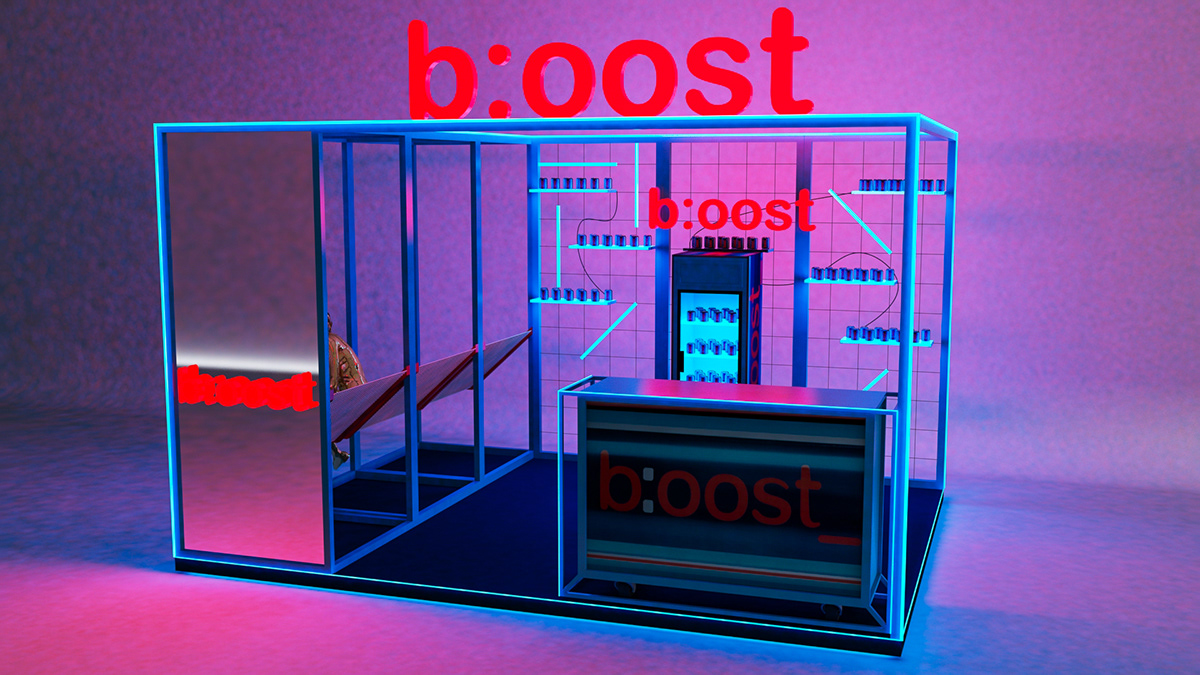 blue boost expo red Stand Adobe Portfolio