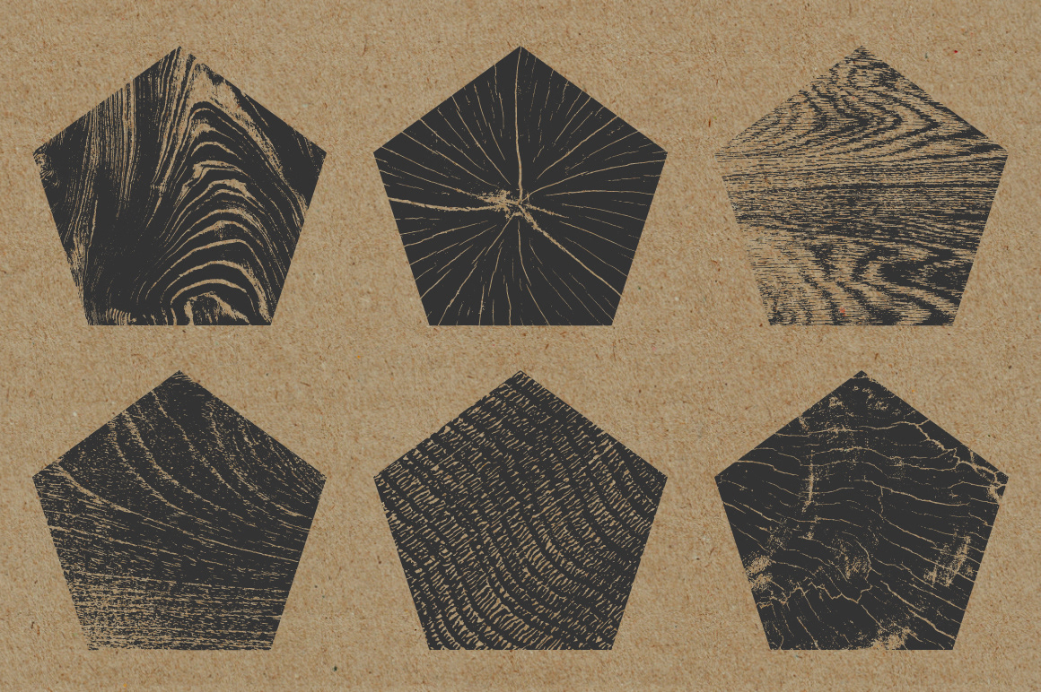 art craft geometric grain print relief stamps textures wood woodcut