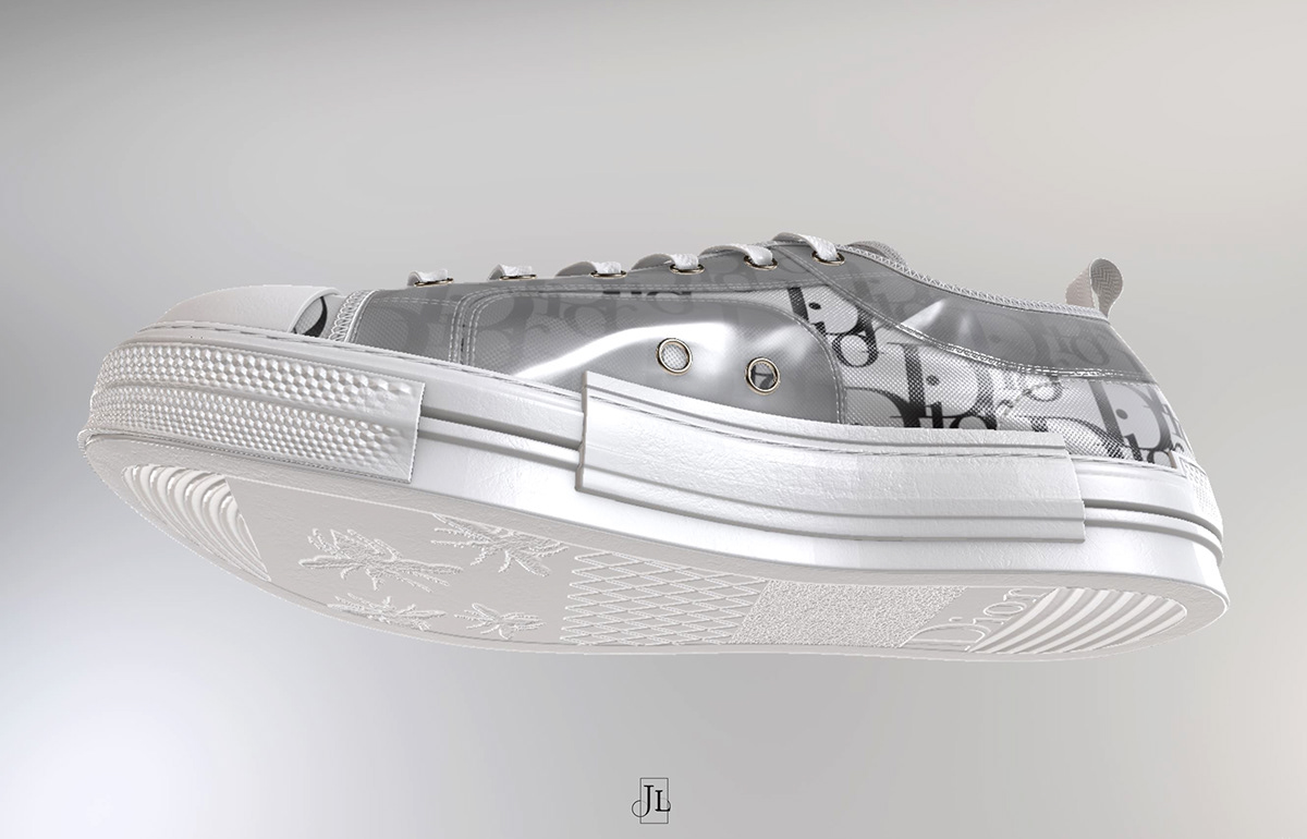 3D 3ds max CGI corona Dior sneakers Substance Painter visualization footwear shoe
