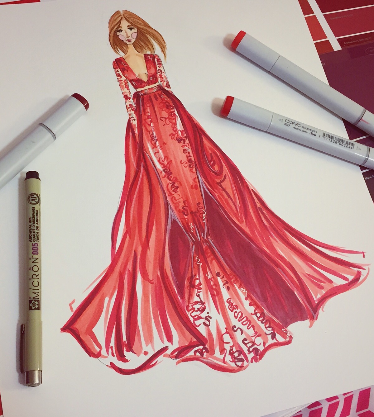 fashion illustration fashion drawing rendering sketchbook work