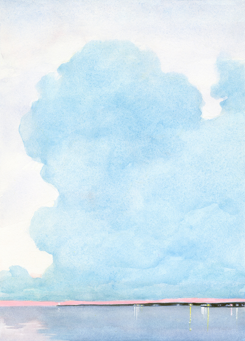 clouds watercolor