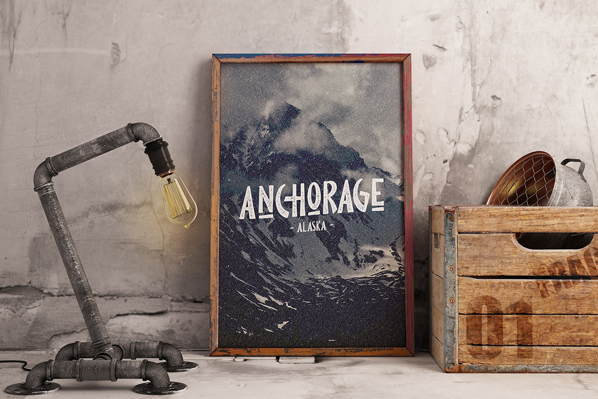 sans free font Outdoor grunge lettering hand drawn mountain Free font vintage