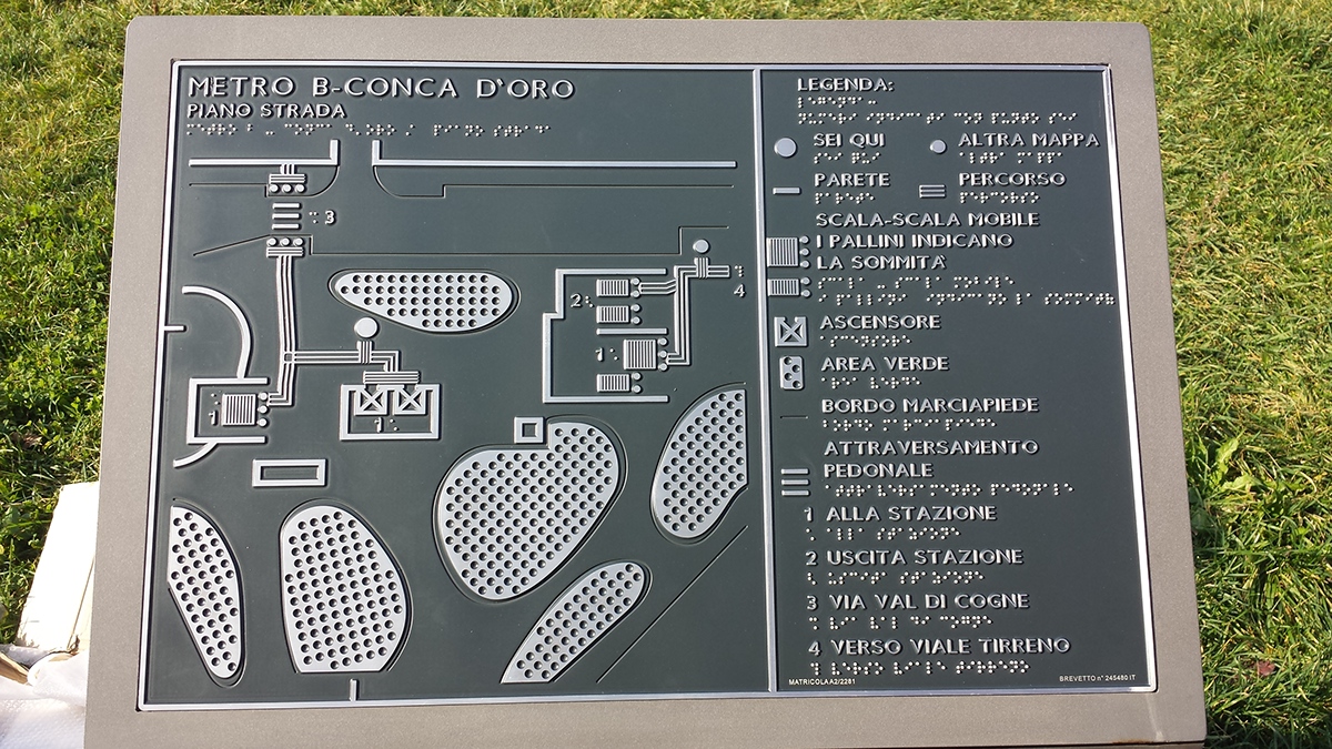 mappe tattili mappe percorsi metro metrob aereoporto leonardodavinci aereoporto roma roma Fiumicino non vedenti Ciechi ipovedenti social sociale