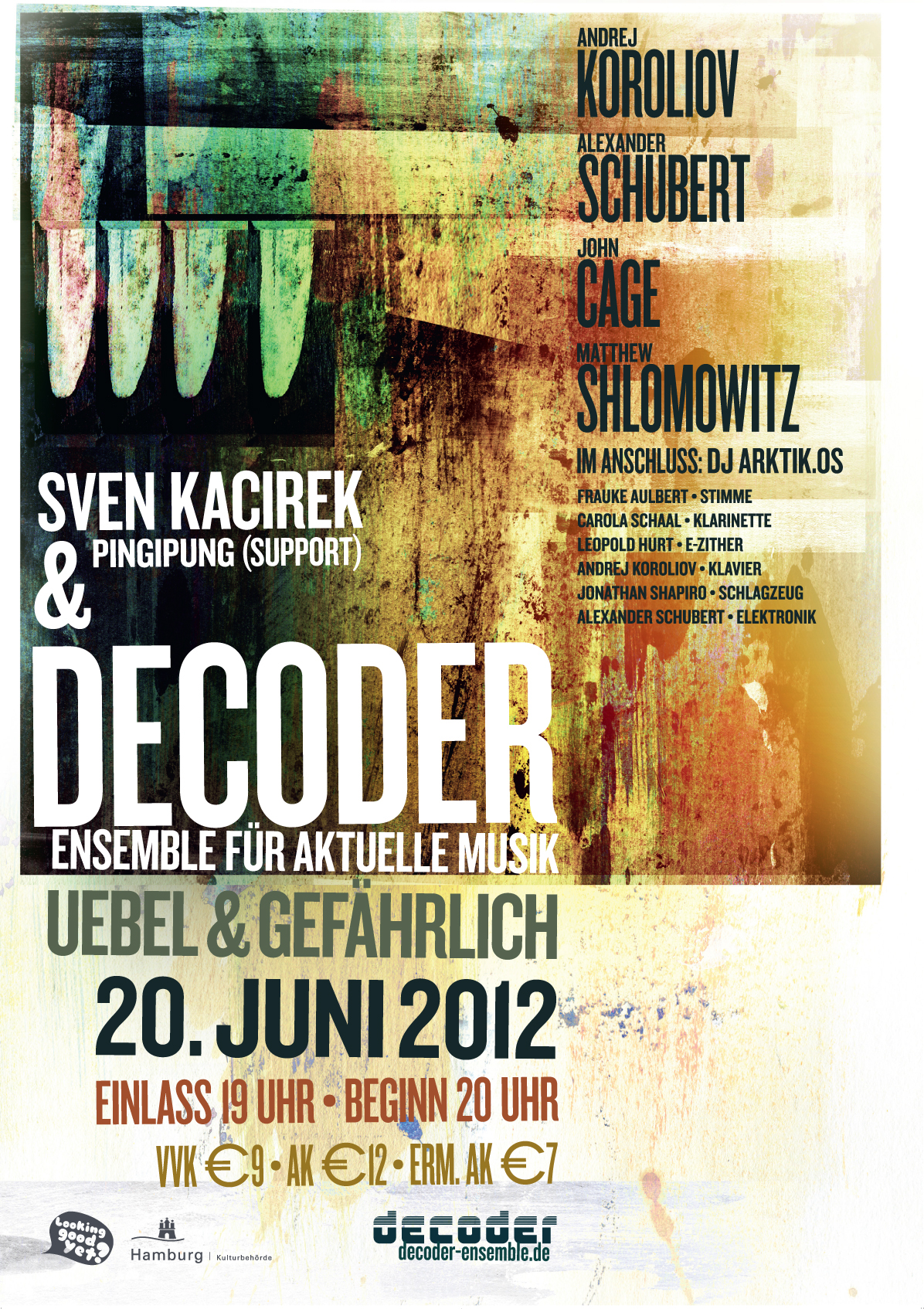 decoder decoder ensemble Poster Design poster Flyer Design flyer print new music contemporary music hamburg