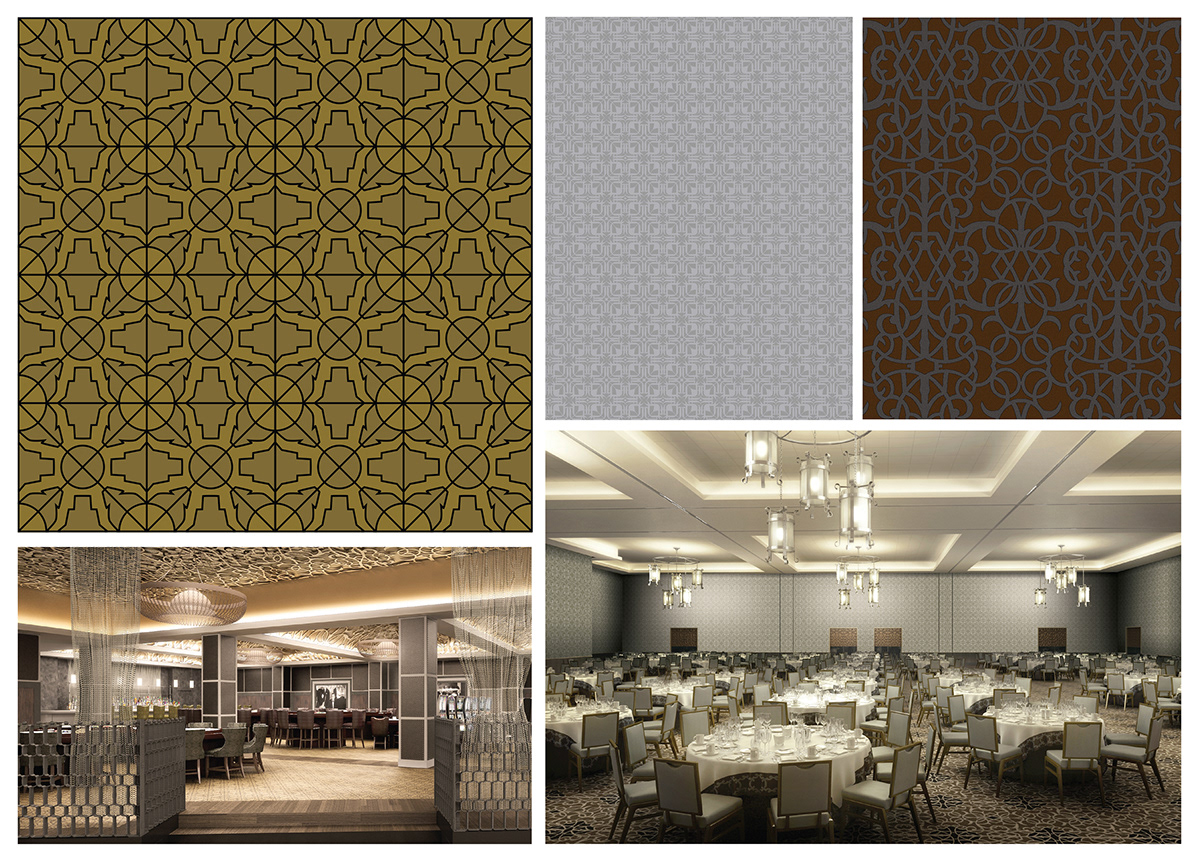 carpet casino hotel wallpaper textile design Hard Rock Environmental Graphic Design