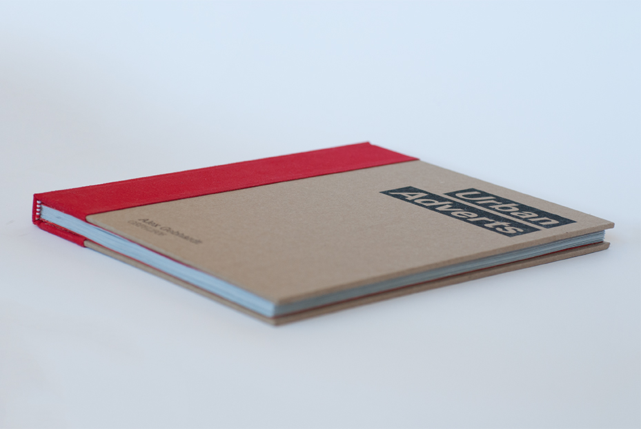 book  urban  advertising   red  blue  hard cover simplistic  deconstructed  casebound  graphic  scan  Black minimalist  postmodern  typography