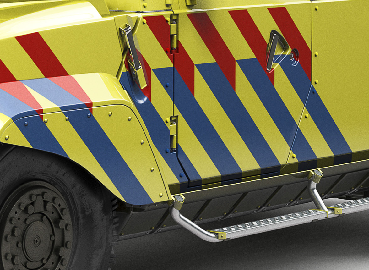 Souverein  CGI 3D postproduction ambulance SIRE Paul Ruigrok luminous creative imaging fedde souverein