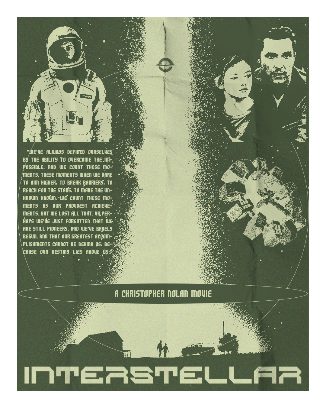 Christopher Nolan Movie Poster Design Interstellar