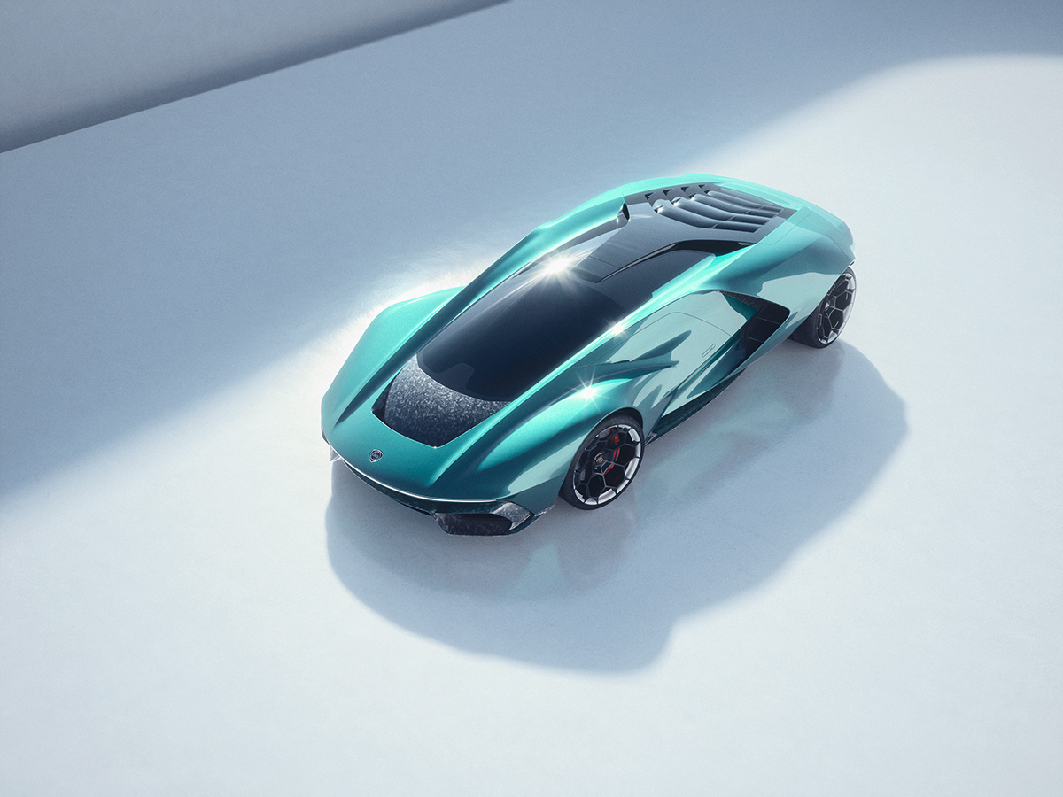 CGI concept concept car Daylight studio Lancia Maya retouching  Stratos studio vray