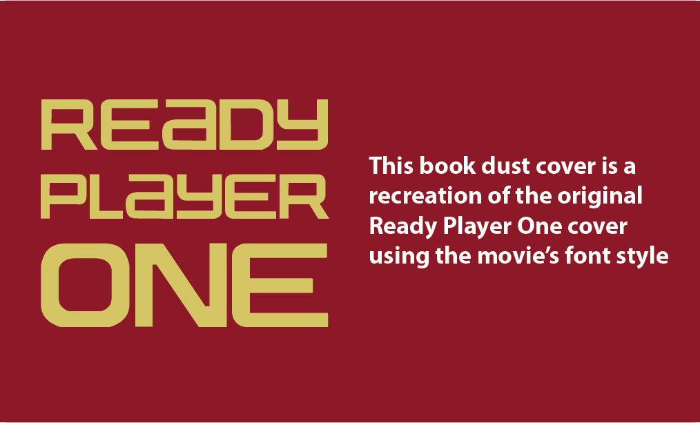 book book cover book design cover design ernest cline InDesign Layout ready player one typography  