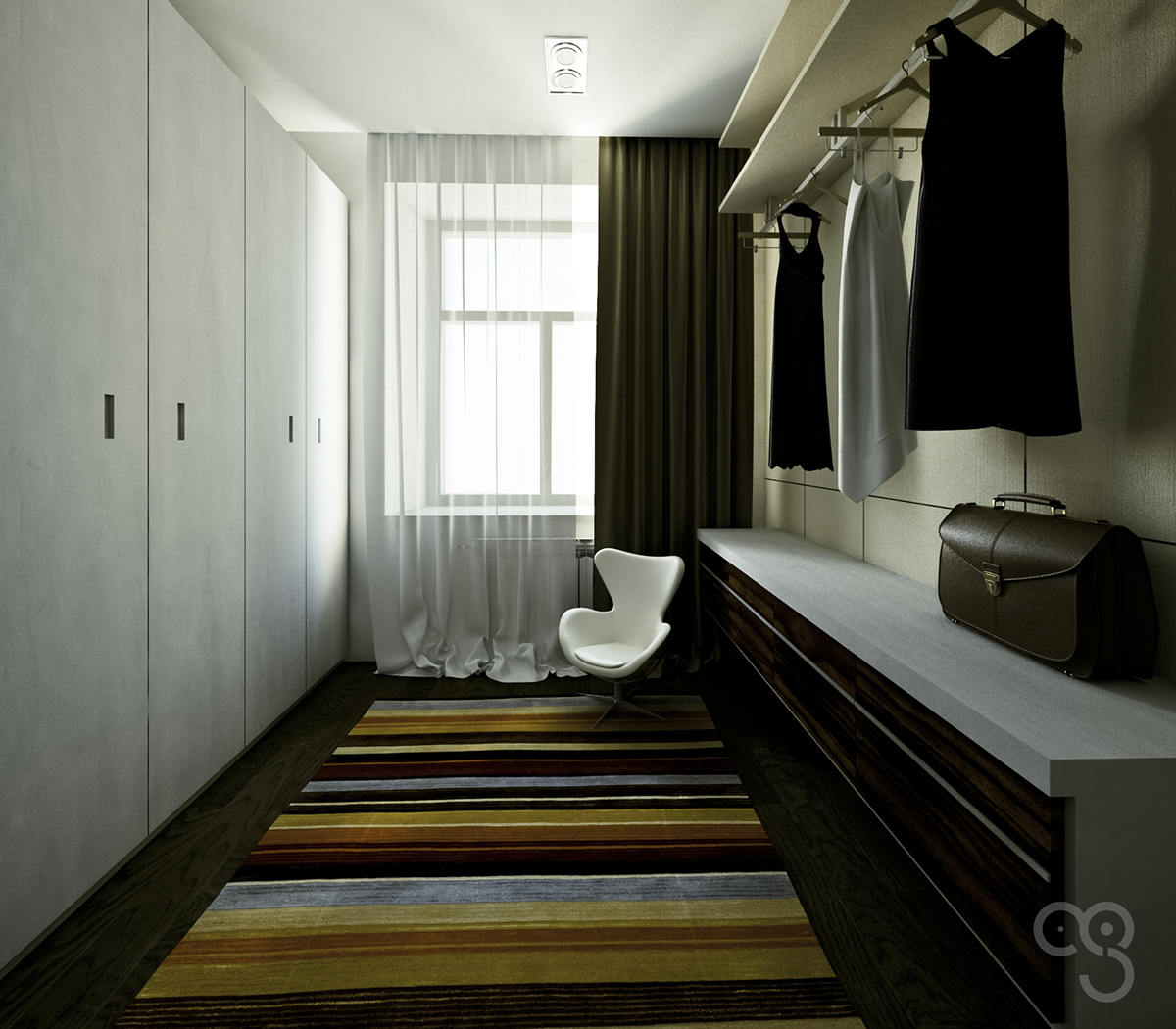 apartment Russia st.petersburg Interior design living 3D visualization Render vray 3ds