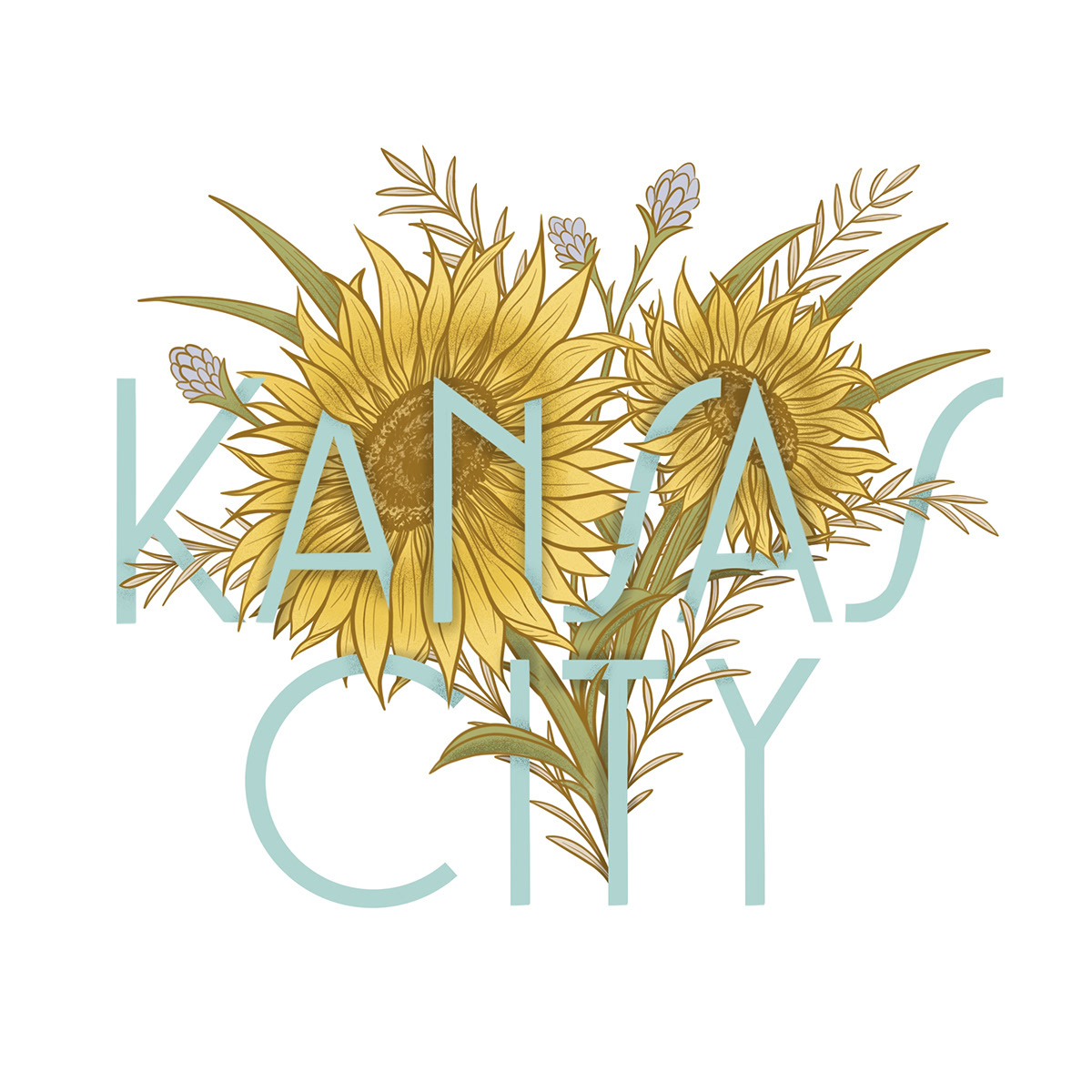 HAND LETTERING Handlettering lettering ILLUSTRATION  botanical floral kansas city kc art deco