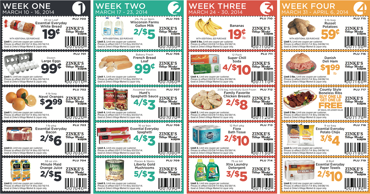 coupopn mailer spring Grocery store meal deals