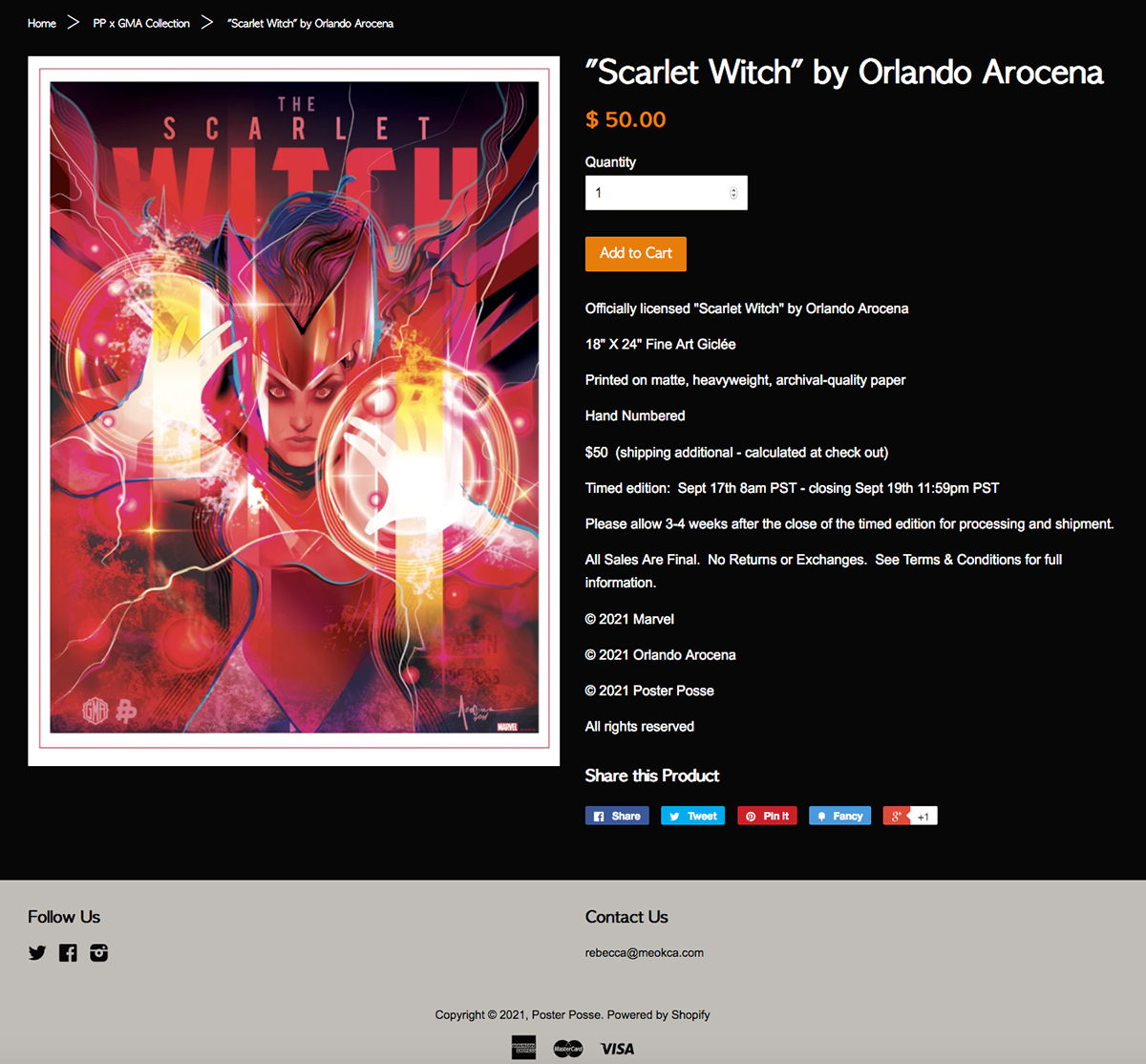 limited edition marvel mexifunk orlando arocena scarlet witch vector art