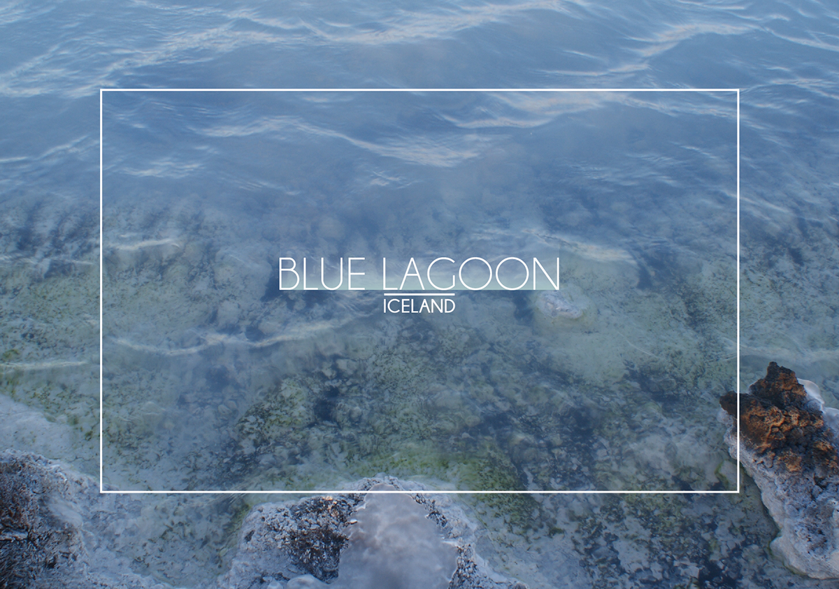 blue lagoon iceland Travel Website art deco vector minimal blue cold water