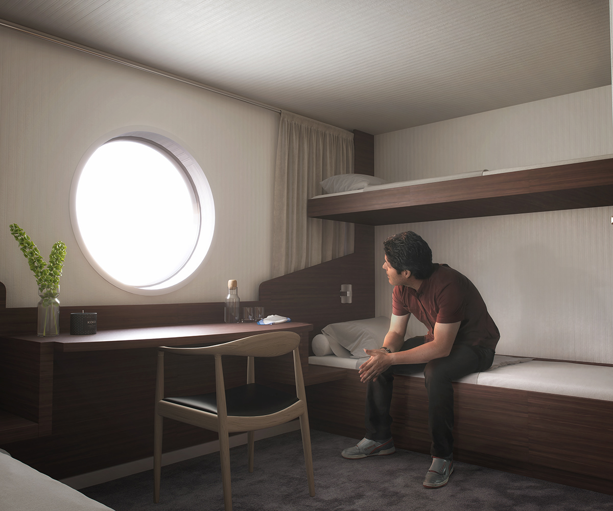 3D archviz arkitektur boat cabin photoshop visualisering visualization Yrgo