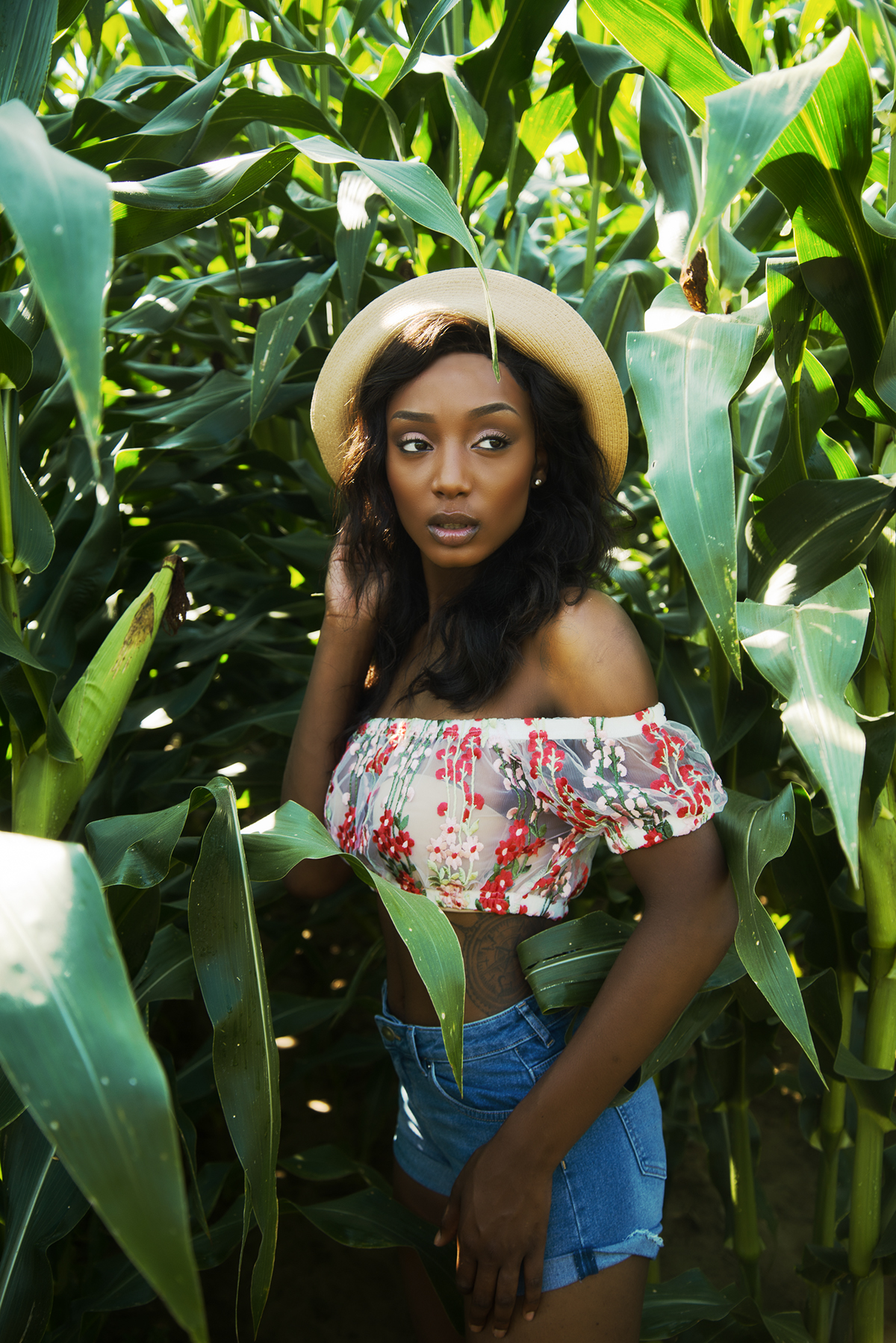 Adobe Portfolio Photography  african american women model Memphis summer woman Beautiful Sunny field